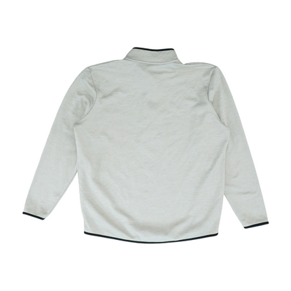 Beige Solid 1/4 Zip Pullover