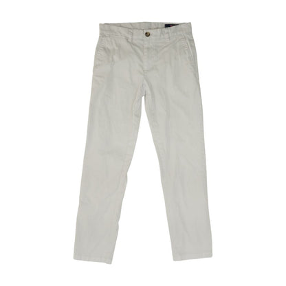 White Solid Chino Pants