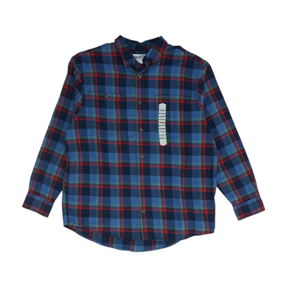 Blue Plaid Flannel Button Down