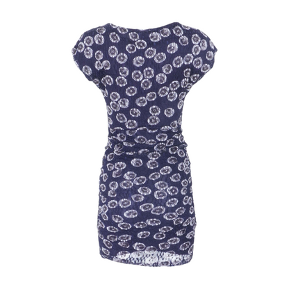 Navy Print Mini Dress