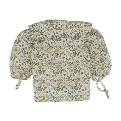 Beige Floral Blouse