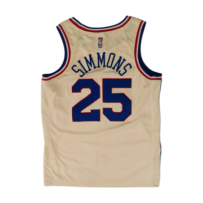 Men's Beige Philadelphia 76ers Sleeveless Jersey