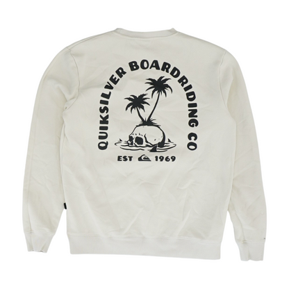 Cream Solid Sweatshirt Pullover