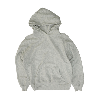 Gray Solid Hoodie Pullover