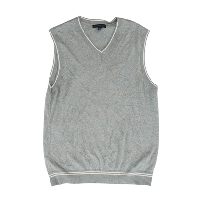 Gray Solid Vest Sweater