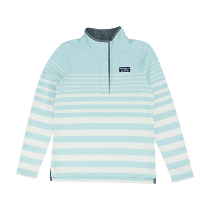 Blue Striped 1/4 Zip Pullover