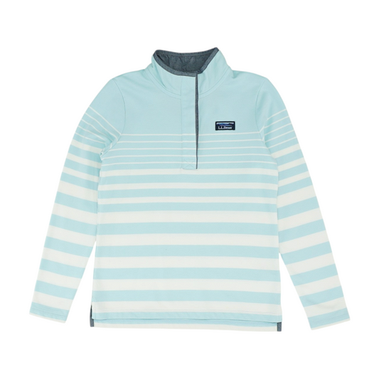 Blue Striped 1/4 Zip Pullover