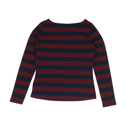 Navy Striped Blouse