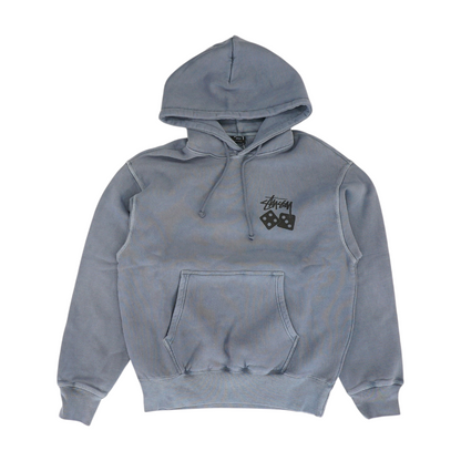 Blue Solid Hoodie Pullover