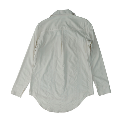 Beige Herringbone Button Down