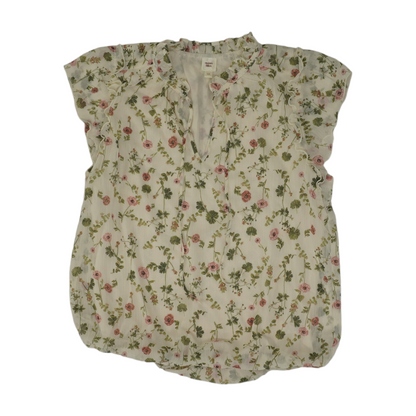 Ivory Floral Blouse