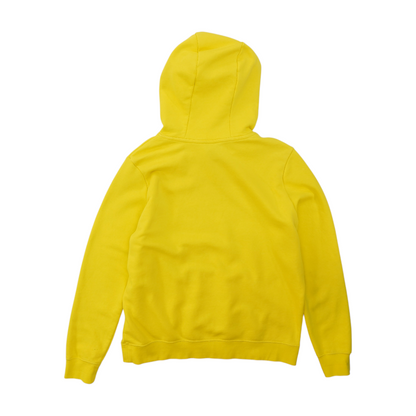 Yellow Solid Hoodie Pullover