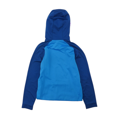 Blue Color Block Hoodie Pullover