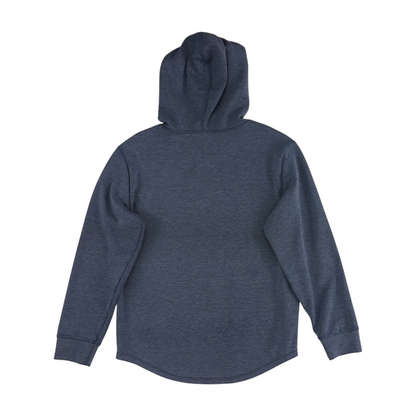 Blue Solid Hoodie Pullover