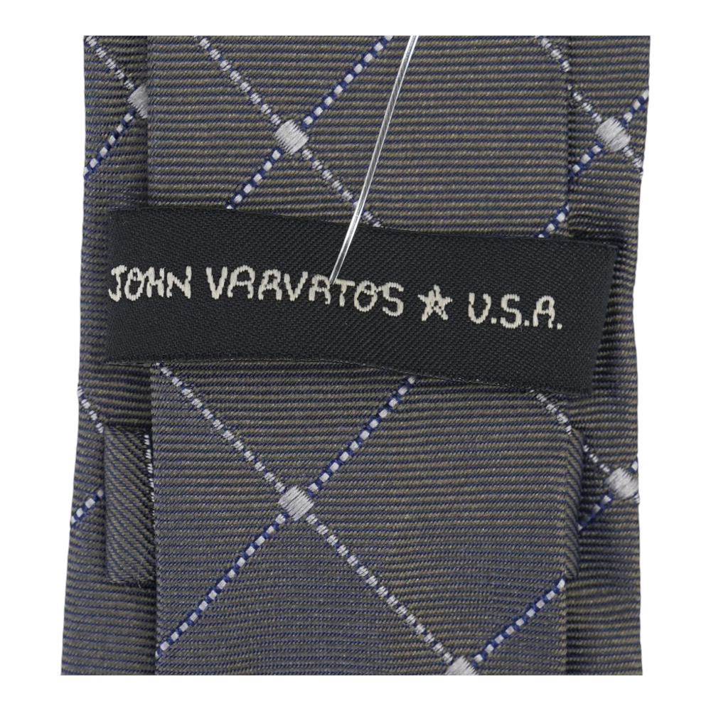 Gray Check Neck Tie