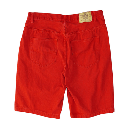 Red Denim Shorts
