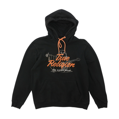 Black Solid Hoodie Pullover
