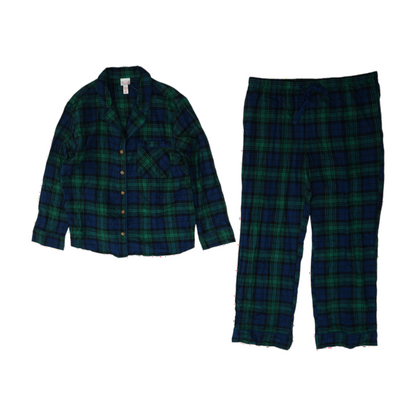 Navy Plaid Pajama Set