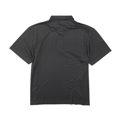 Black Abstract Short Sleeve Polo