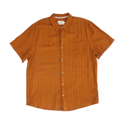 Brown Check Short Sleeve Button Down