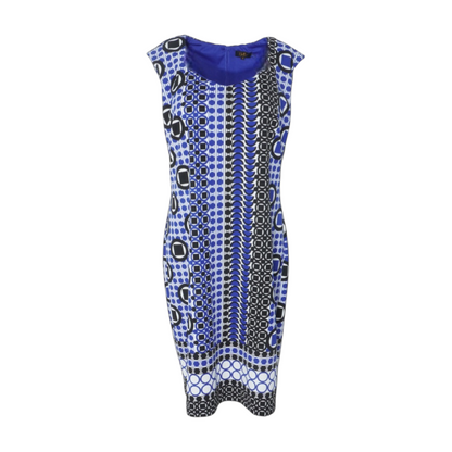 Blue Geometric Mini Dress