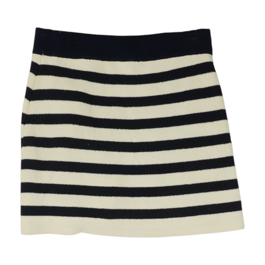 Navy Striped Mini Skirt