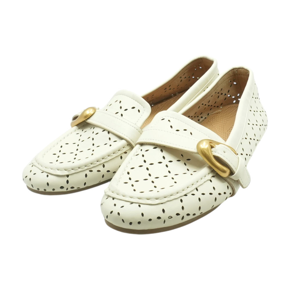 Cream Slip-On Flats