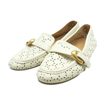 Cream Slip-On Flats