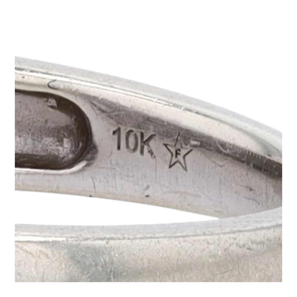 1/2 ctw 10K White Gold Diamond Band Ring