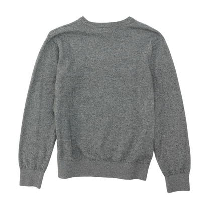 Gray Solid Pullover Sweater