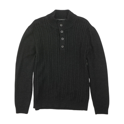 Vintage Black Solid Sweater