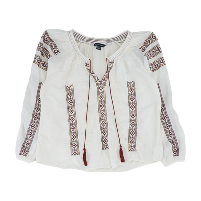 Beige Abstract Blouse
