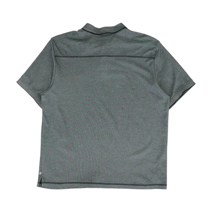 Gray Solid Short Sleeve Polo