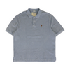 Blue Solid Short Sleeve Polo