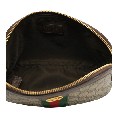 Beige Graphic Makeup Bag