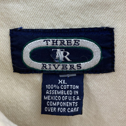Vintage Cream Solid Long Sleeve Button Down