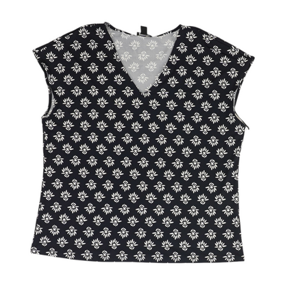 Navy Plus Floral Blouse