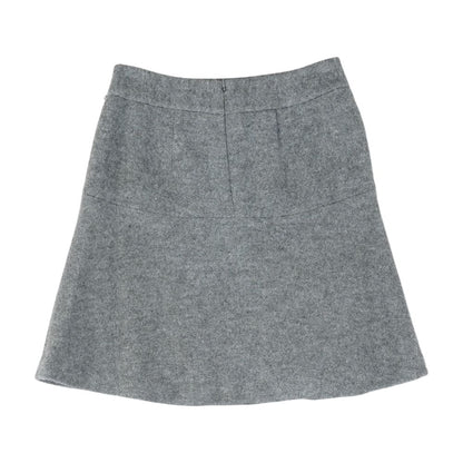 Gray Solid Mini Skirt