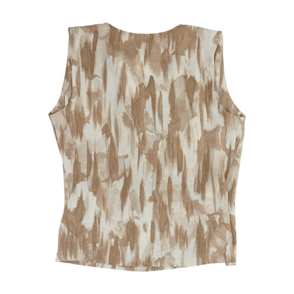 Tan Abstract Blouse