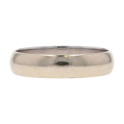 14K White Gold Plain Band