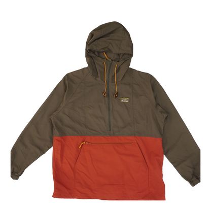 Brown Color Block 1/4 Zip Pullover