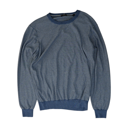 Blue Striped Pullover Sweater