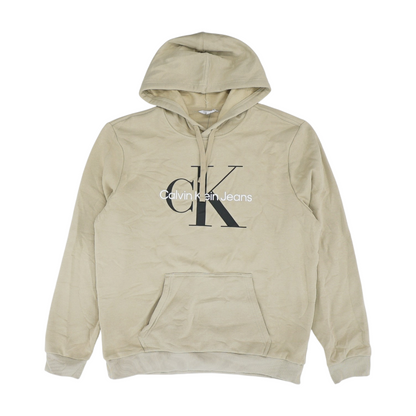 Tan Solid Hoodie Pullover