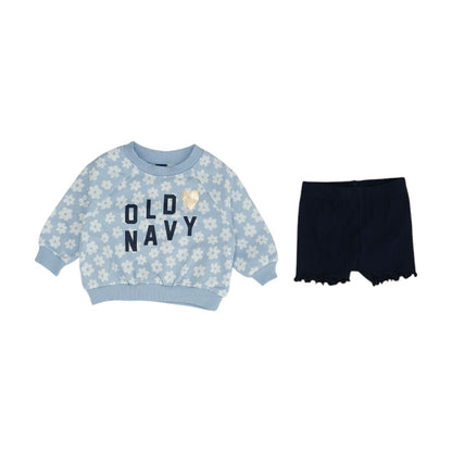 Blue Floral Short Set