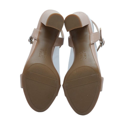 Beige Block Heels