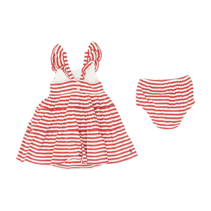 Red Striped Sleeveless Set
