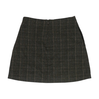 Gray Plaid Mini Skirt