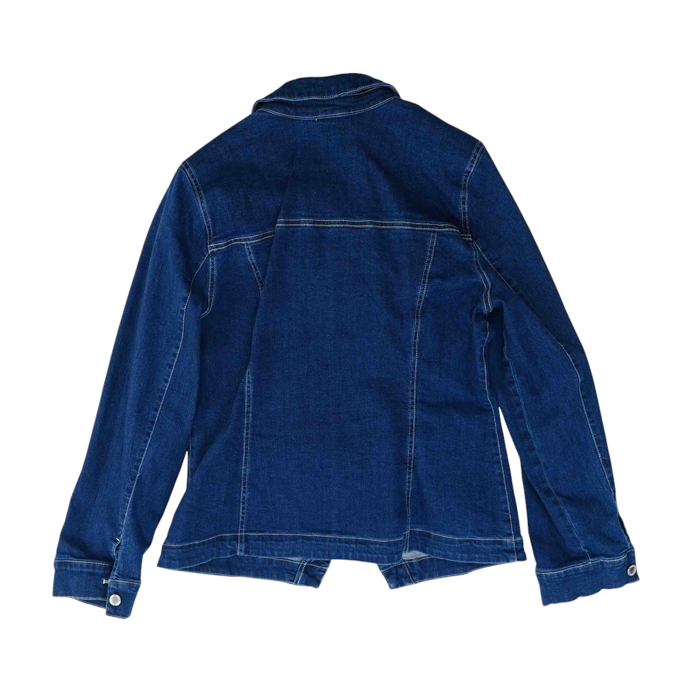 Blue Solid Denim Jacket