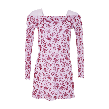Lavender Floral Mini Dress