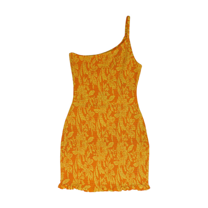 Orange Floral Mini Dress